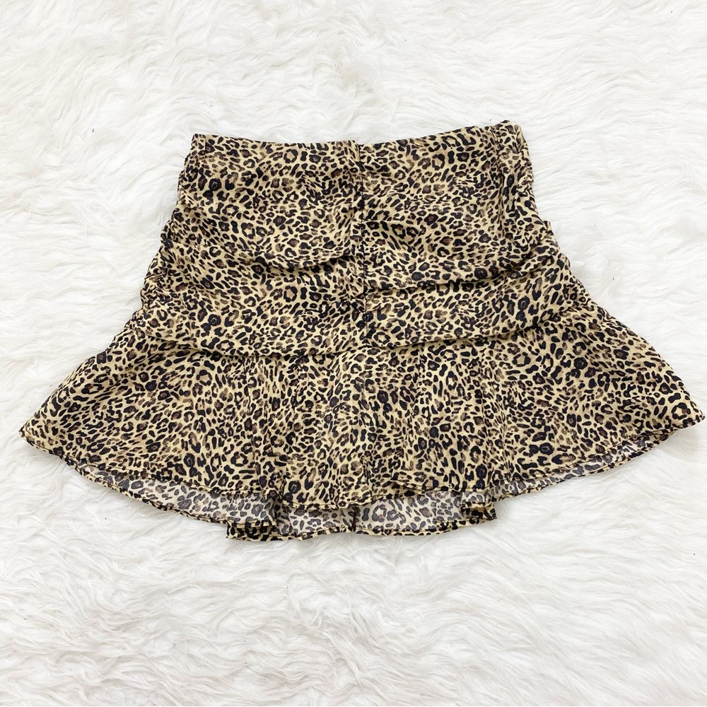 ZARA Leopard Print Mini Skort